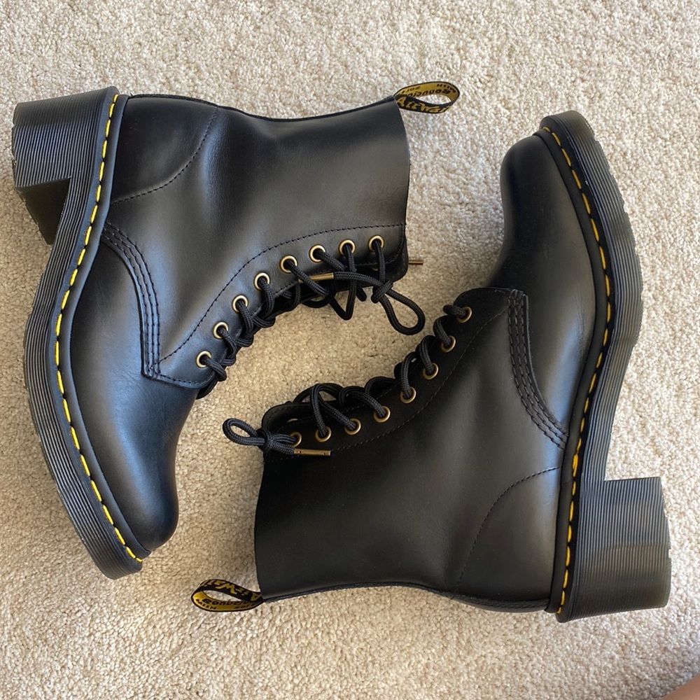 Dr. Martins AirWair heeled boot with bouncing sole